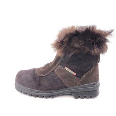 Pajar Canada Apres Ski Brown Fur Winter Boots EUR 