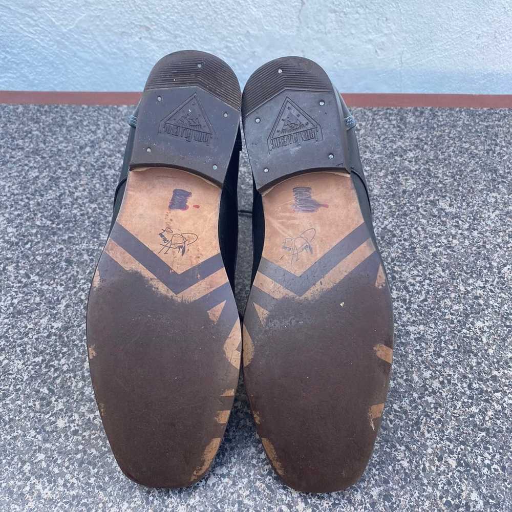 John Fluevog Black Leather Lace up Ankle Boots Si… - image 10