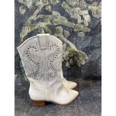 NEW ANTHROPOLOGIE WESTERN BOOTS CREME DOLCE VITA … - image 1