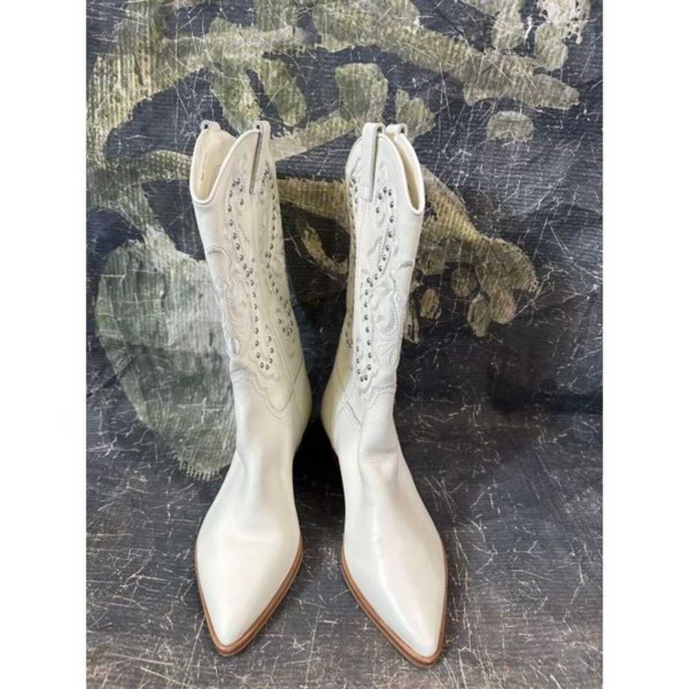 NEW ANTHROPOLOGIE WESTERN BOOTS CREME DOLCE VITA … - image 3