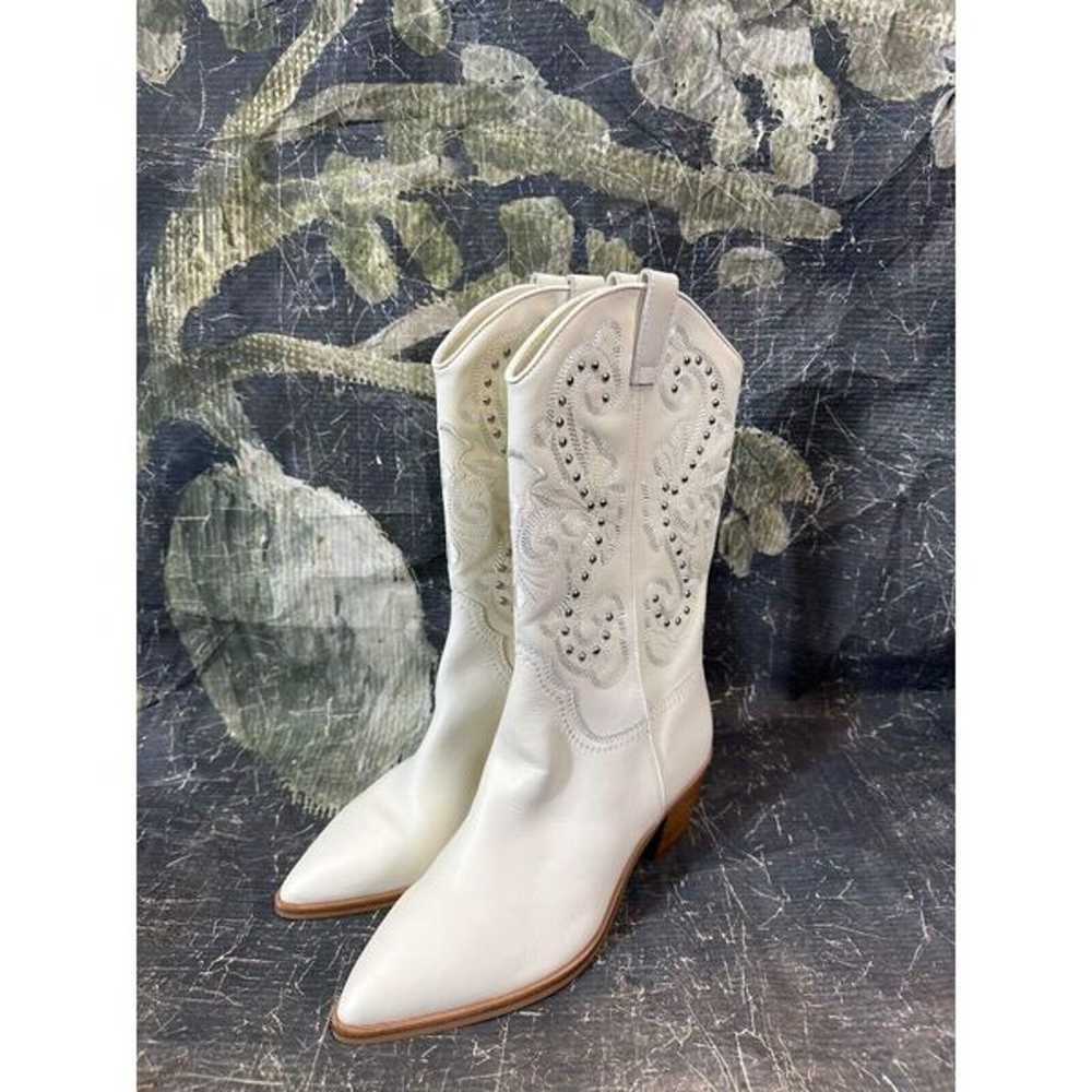 NEW ANTHROPOLOGIE WESTERN BOOTS CREME DOLCE VITA … - image 5