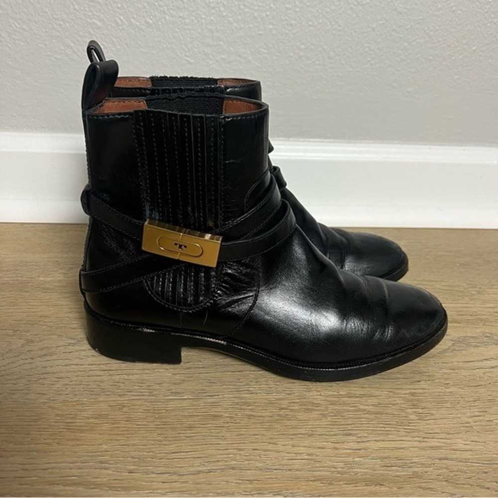 Tory Burch T Hardware Chelsea Leather Flat Boots - image 8