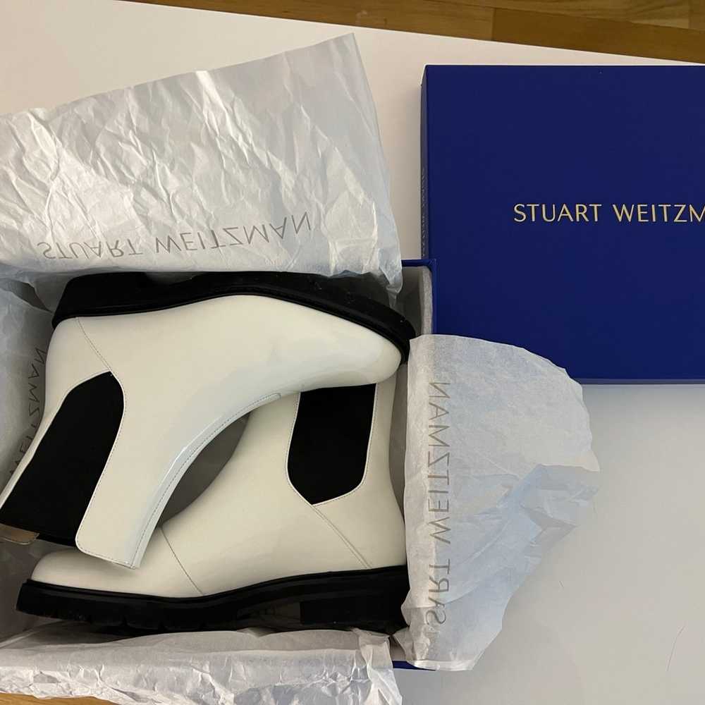 Stuart Weitzman Dylan Chelsea Boots, White, Size … - image 7