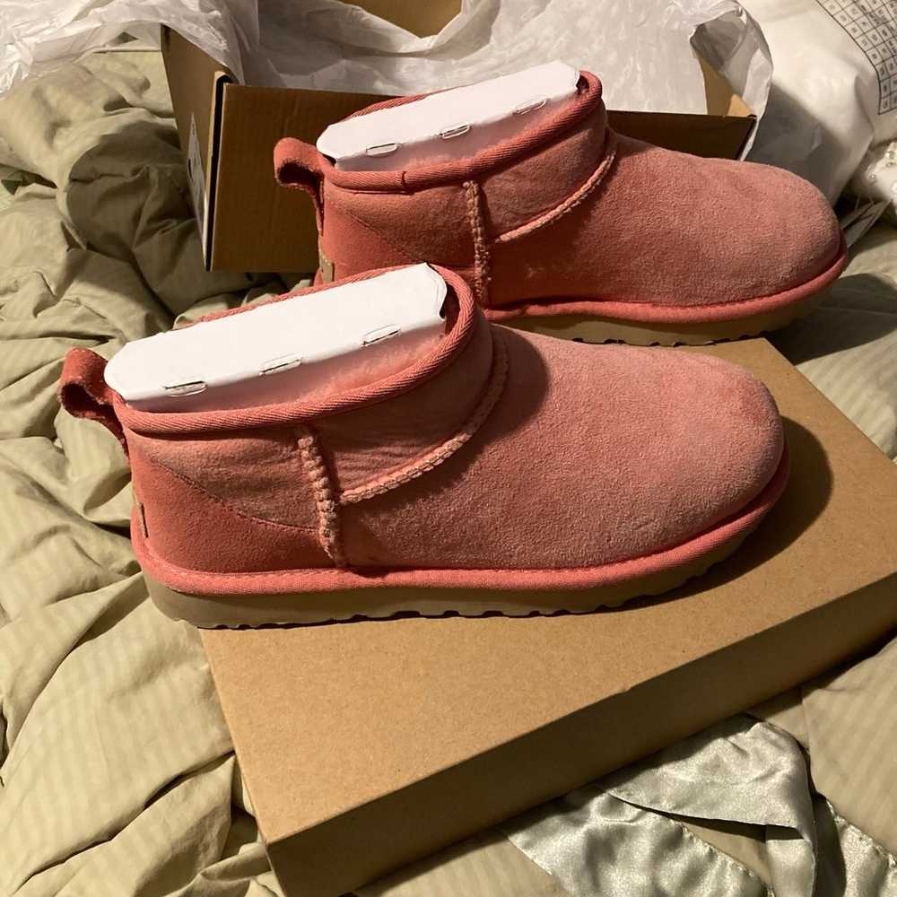 Pink Ugg ultra mini boots - image 3