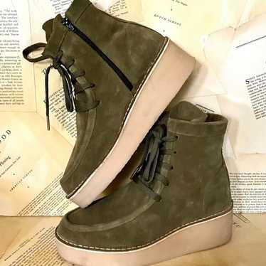 Free People Ashton Moccasin Boot Olive Green Suede