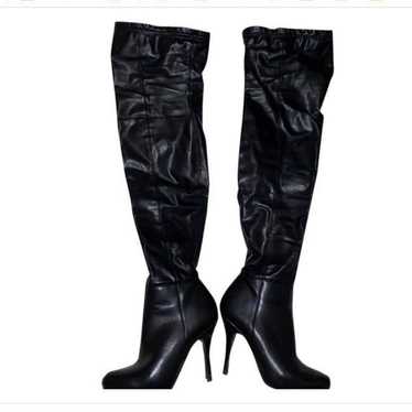 Guess Over the Knee Boots Black Size 7 - image 1