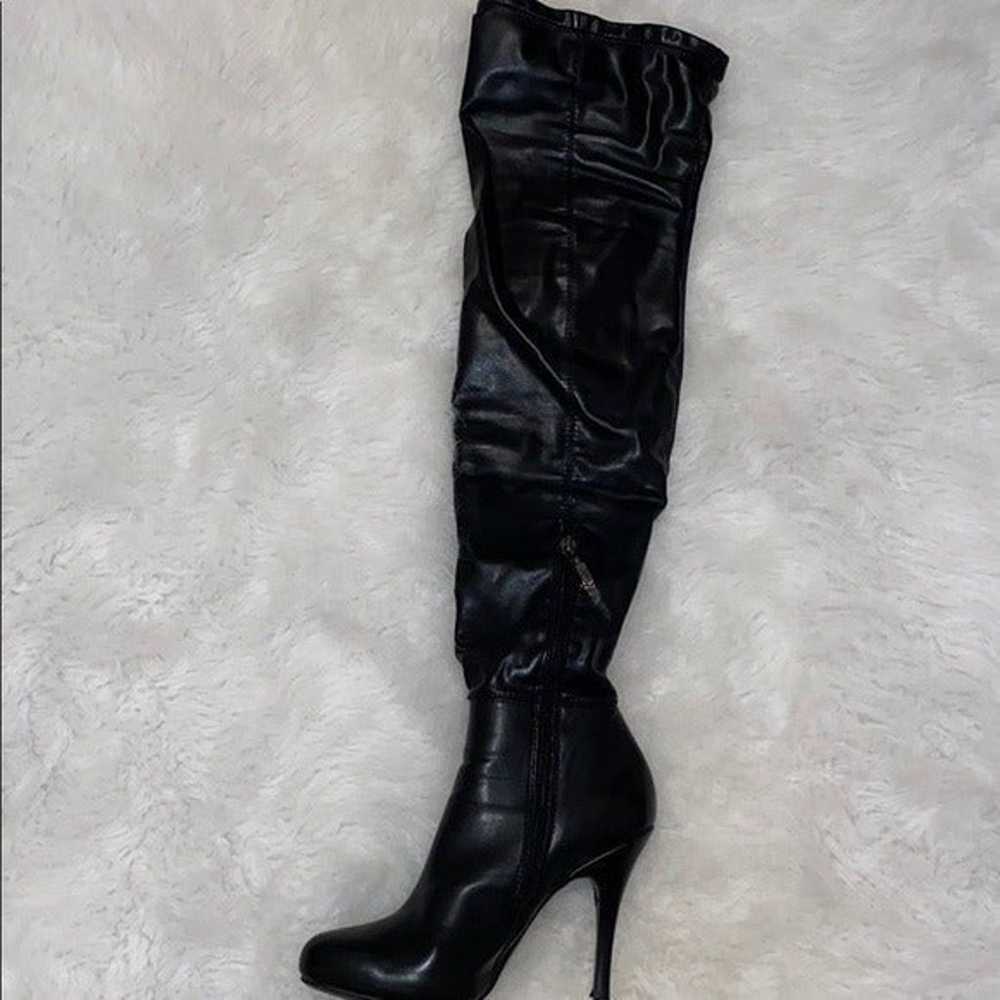 Guess Over the Knee Boots Black Size 7 - image 5