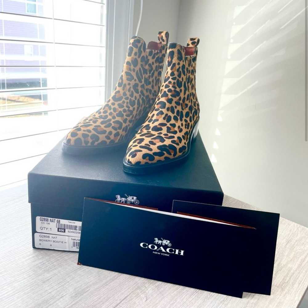 Coach Cheetah Leopard Print Short Boots in Size 6 - image 2
