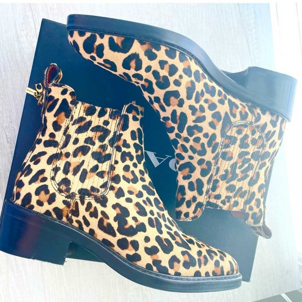 Coach Cheetah Leopard Print Short Boots in Size 6 - image 9