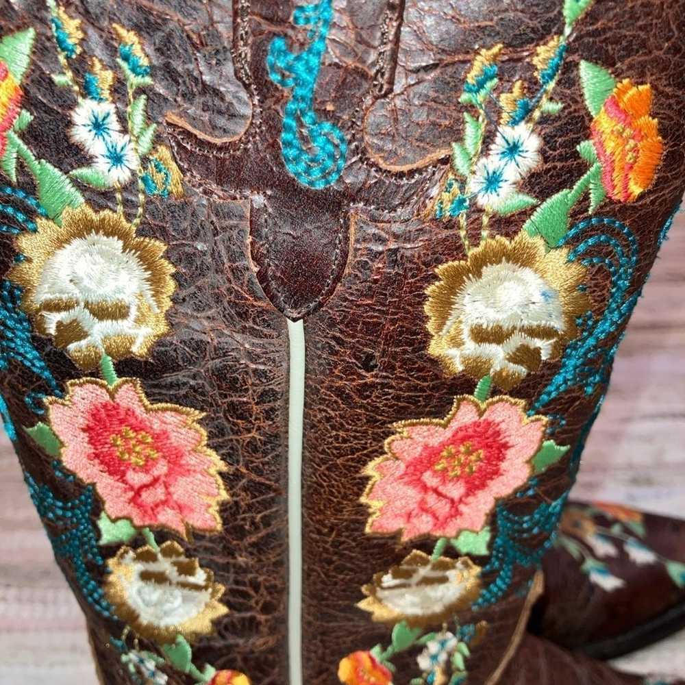 Macie Bean Cowgirl Boots! Gorgeous Floral Embroid… - image 6