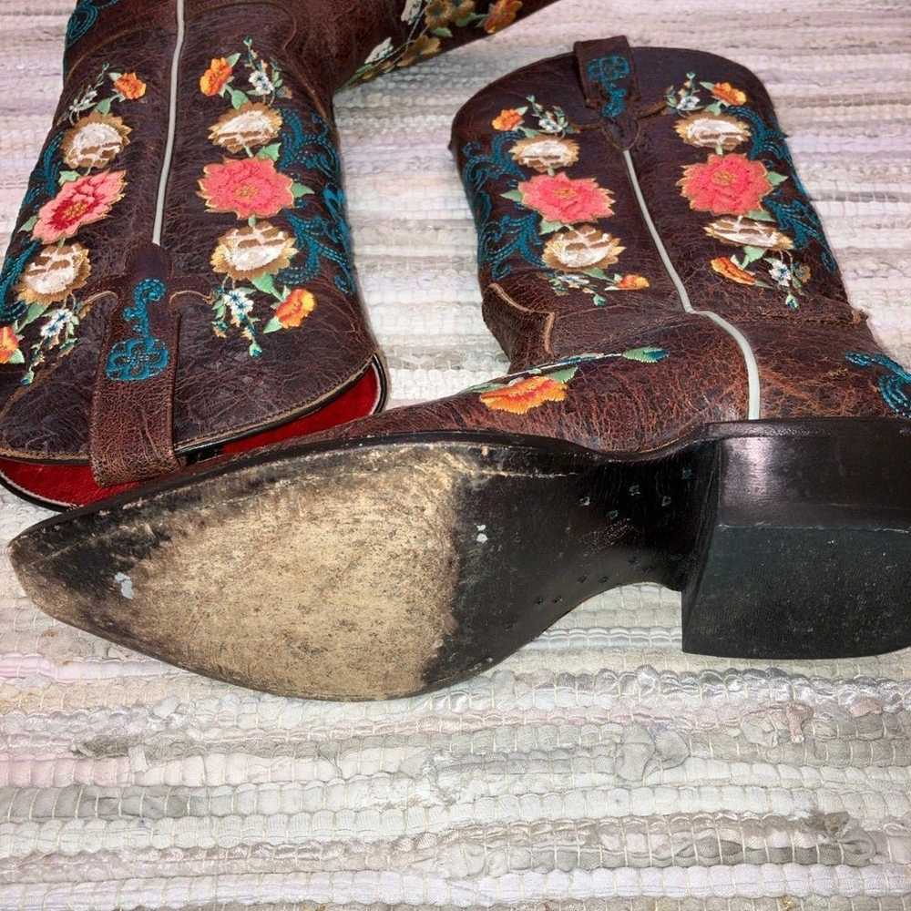 Macie Bean Cowgirl Boots! Gorgeous Floral Embroid… - image 9
