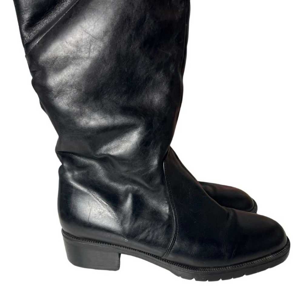 Bogner Tall Boots 9 Black Leather Fur Shearling L… - image 4