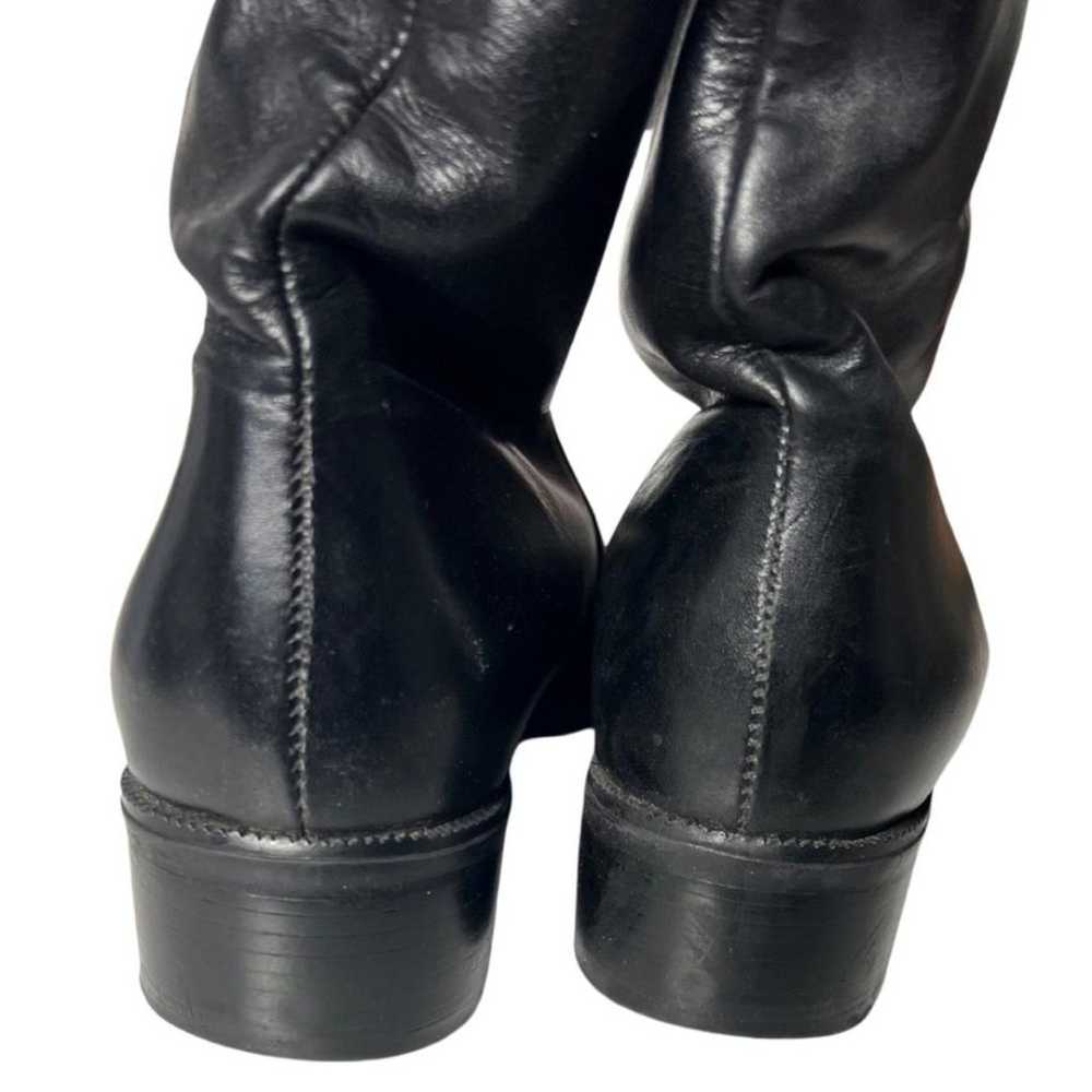 Bogner Tall Boots 9 Black Leather Fur Shearling L… - image 6