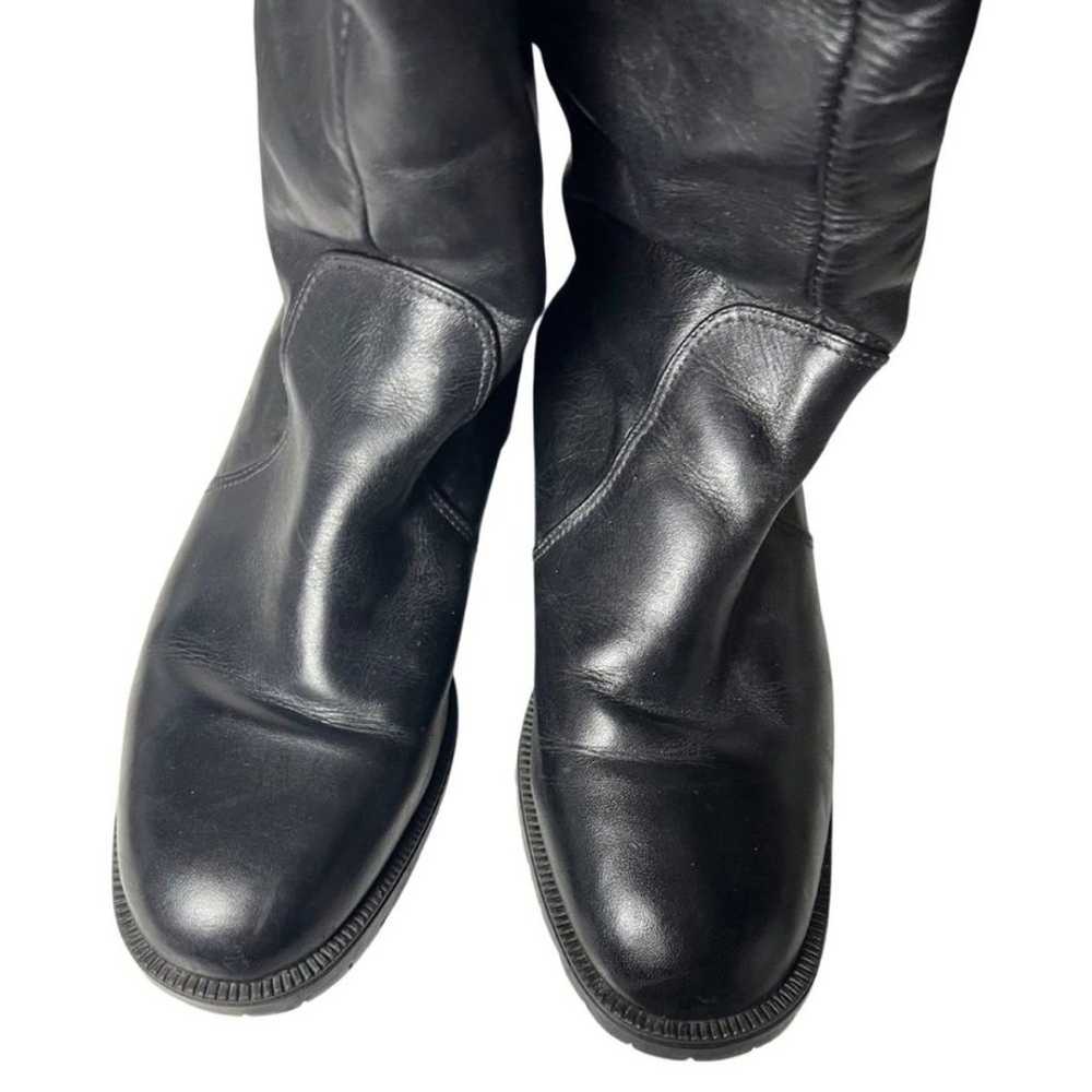 Bogner Tall Boots 9 Black Leather Fur Shearling L… - image 8