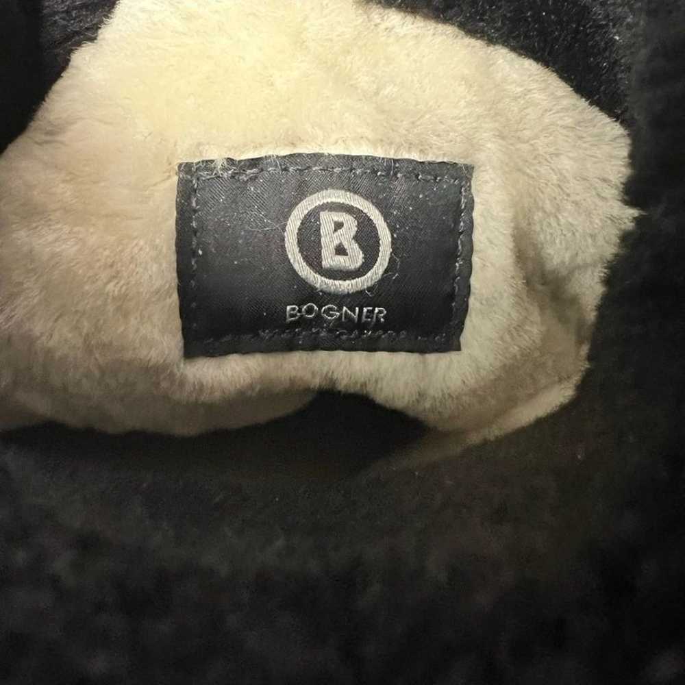Bogner Tall Boots 9 Black Leather Fur Shearling L… - image 9