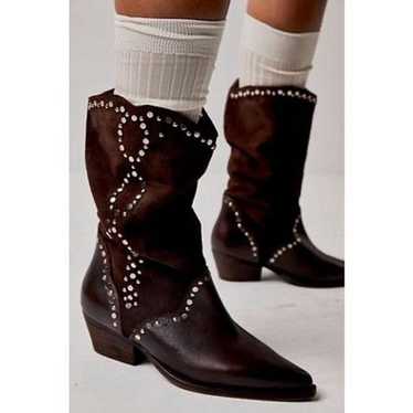 Free People Jaxon Studded Western Boots Size 38.5