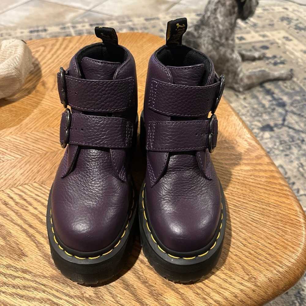 Dr. Martens Devon Heart Leather Platform Purple - image 3