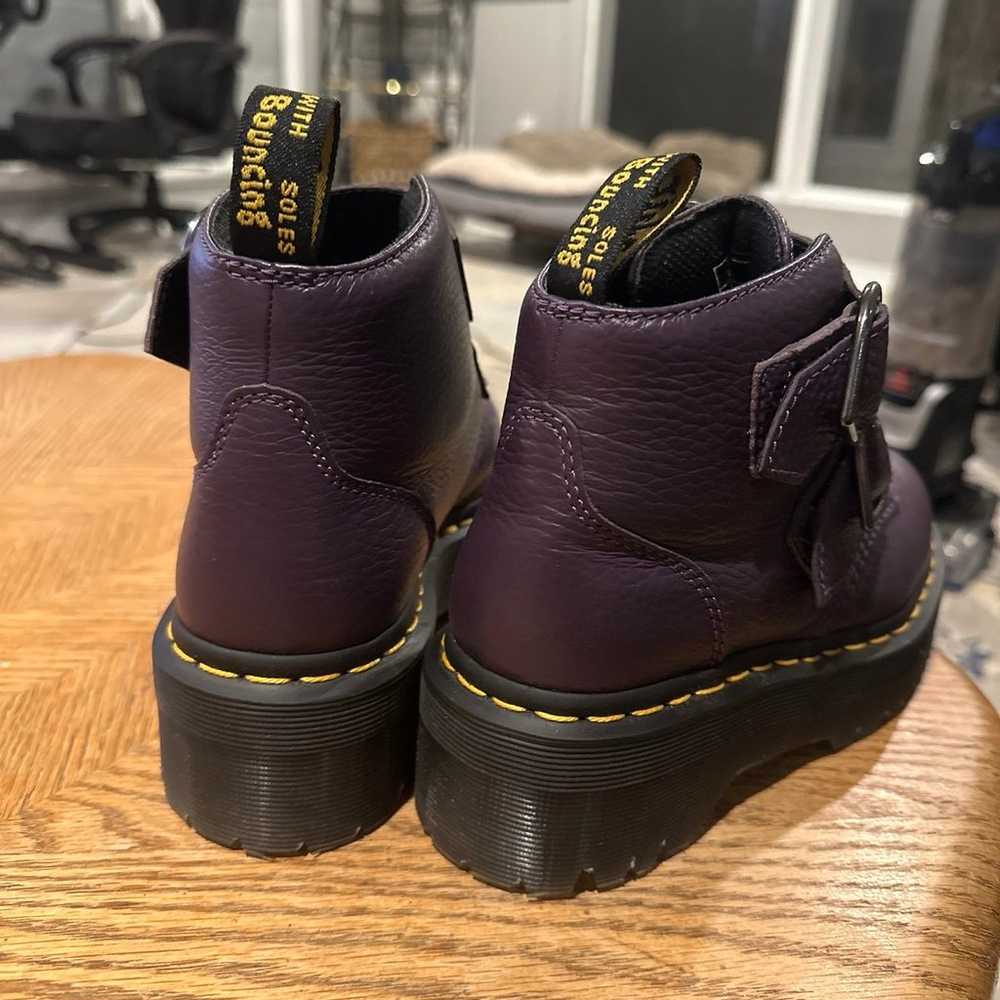 Dr. Martens Devon Heart Leather Platform Purple - image 6