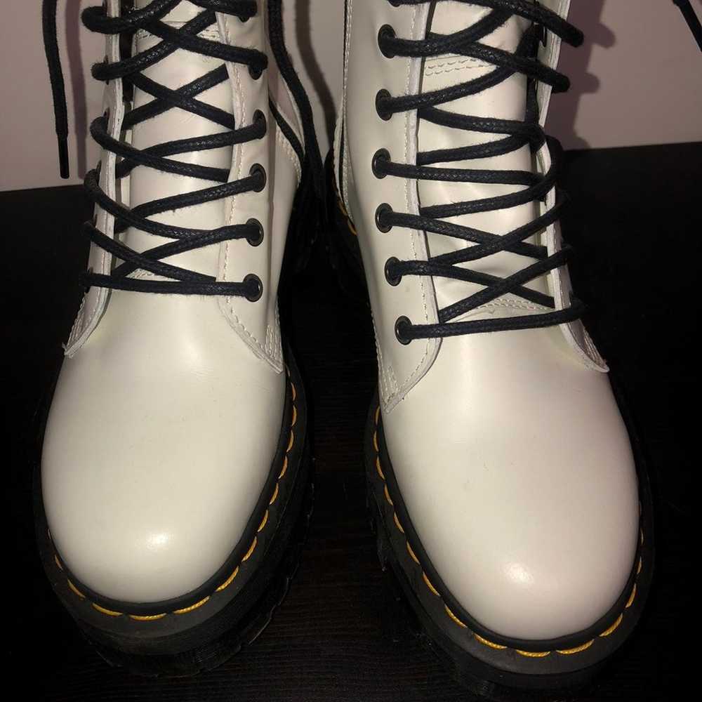 DR MARTENS JADON WHITE LEATHER PLATFORM SIDE ZIP - image 3