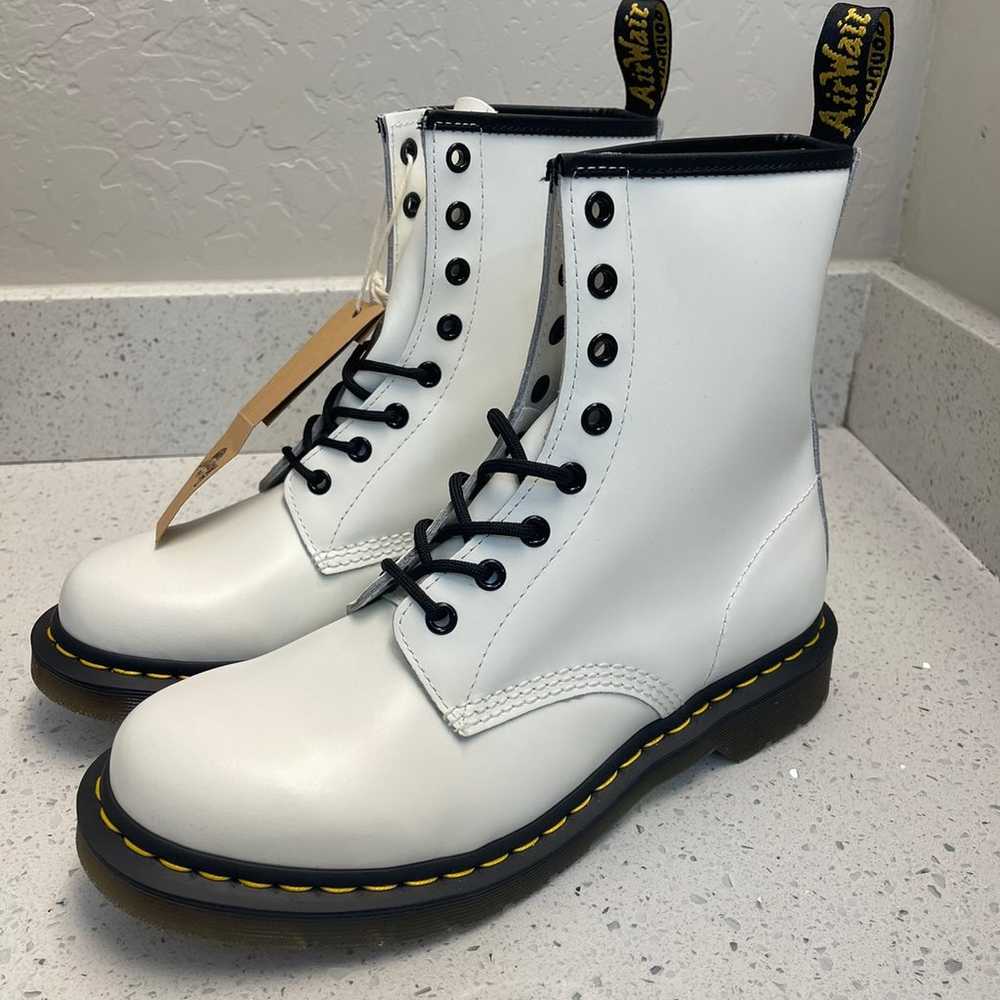 DR. MARTENS '1460 W' Boot in White Size 10 - image 5