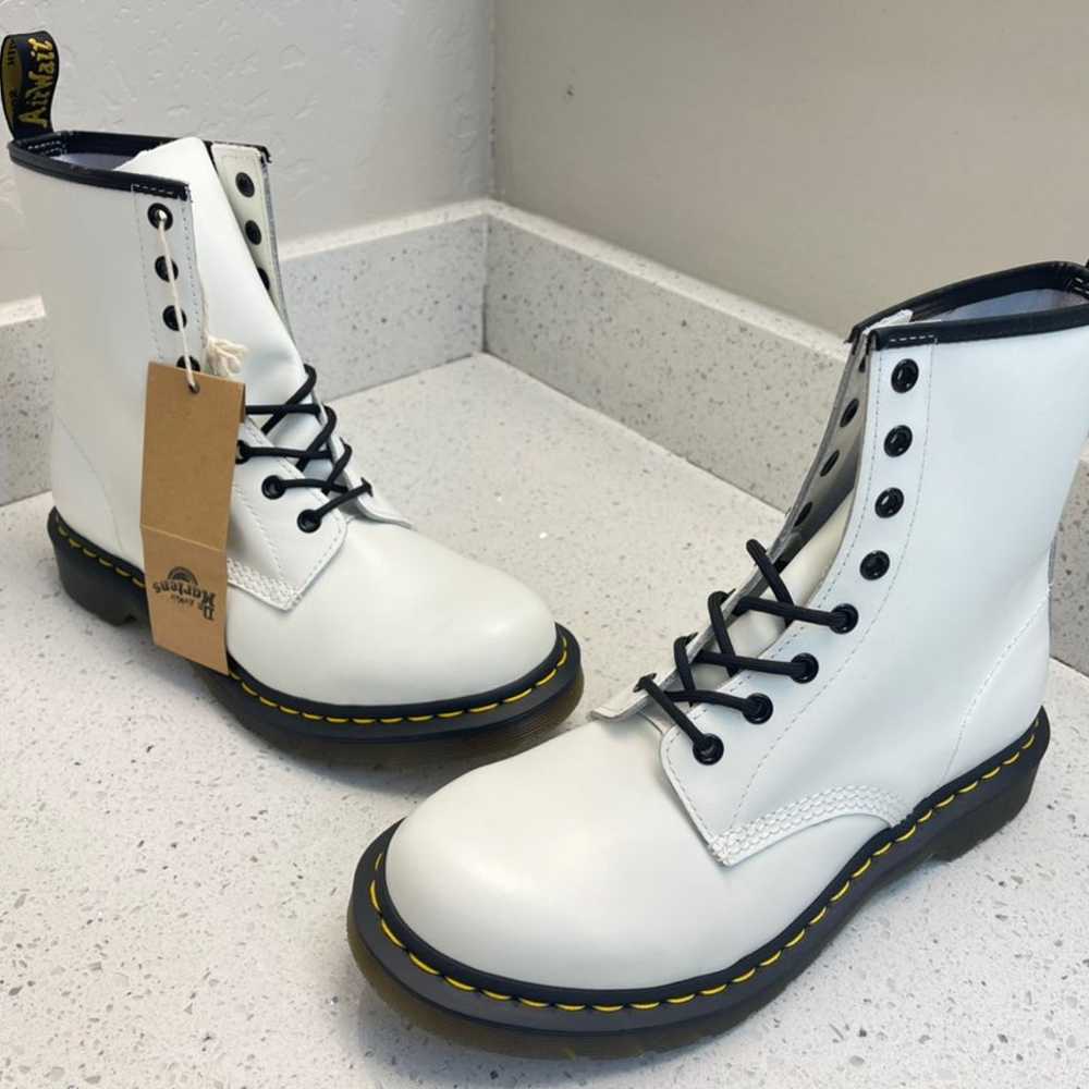 DR. MARTENS '1460 W' Boot in White Size 10 - image 6