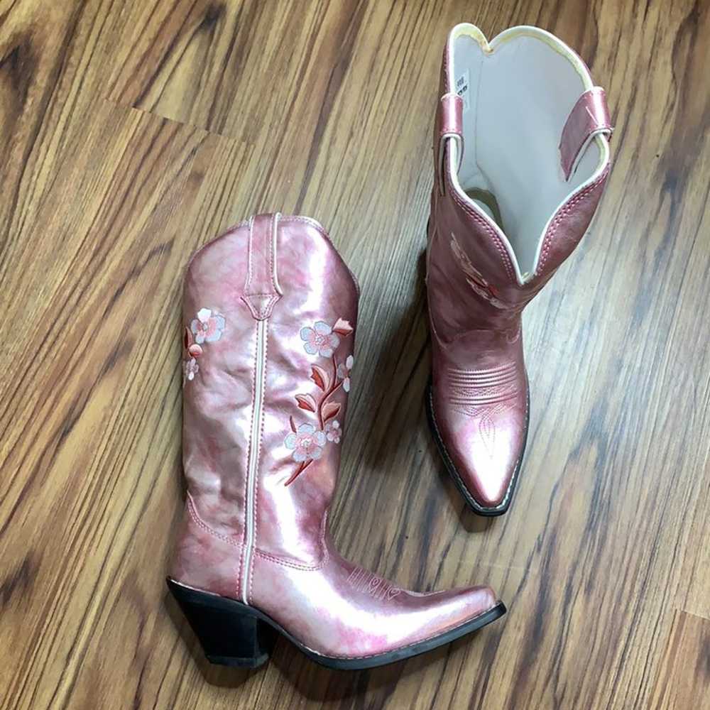 Durango 12" Westrn Rose Pink Women Boots - image 2