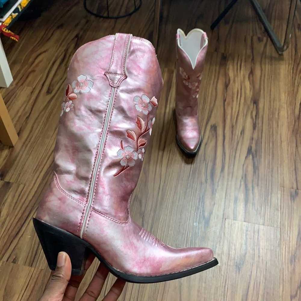Durango 12" Westrn Rose Pink Women Boots - image 3