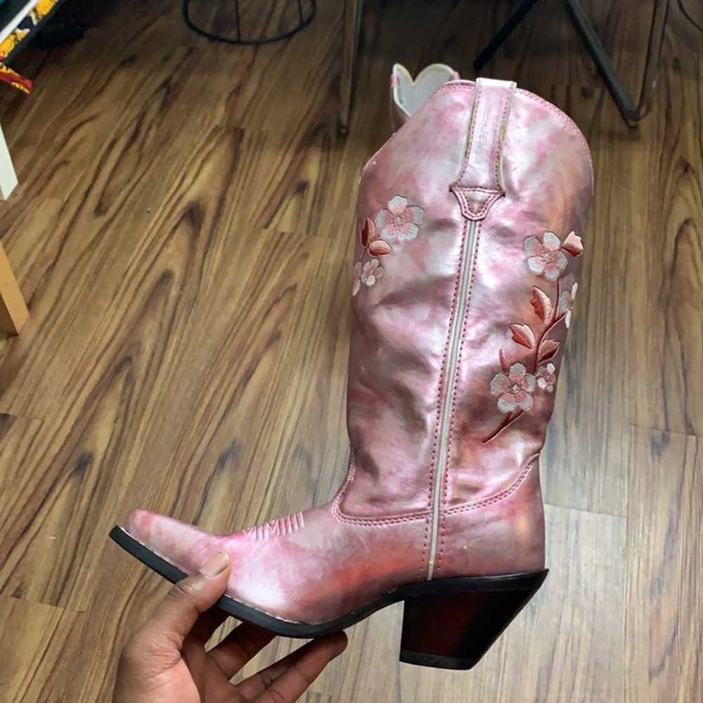 Durango 12" Westrn Rose Pink Women Boots - image 4