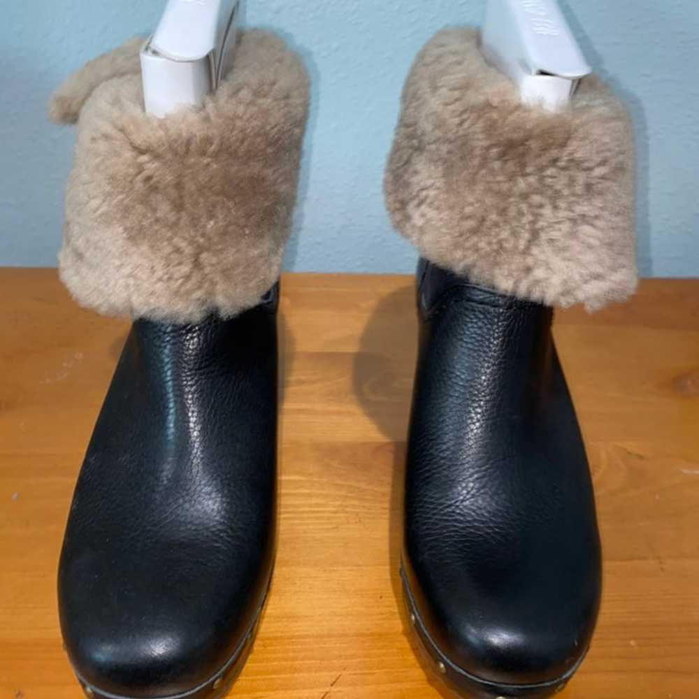 Ugg Amoret Pebbled Black Leather Boots W - image 2
