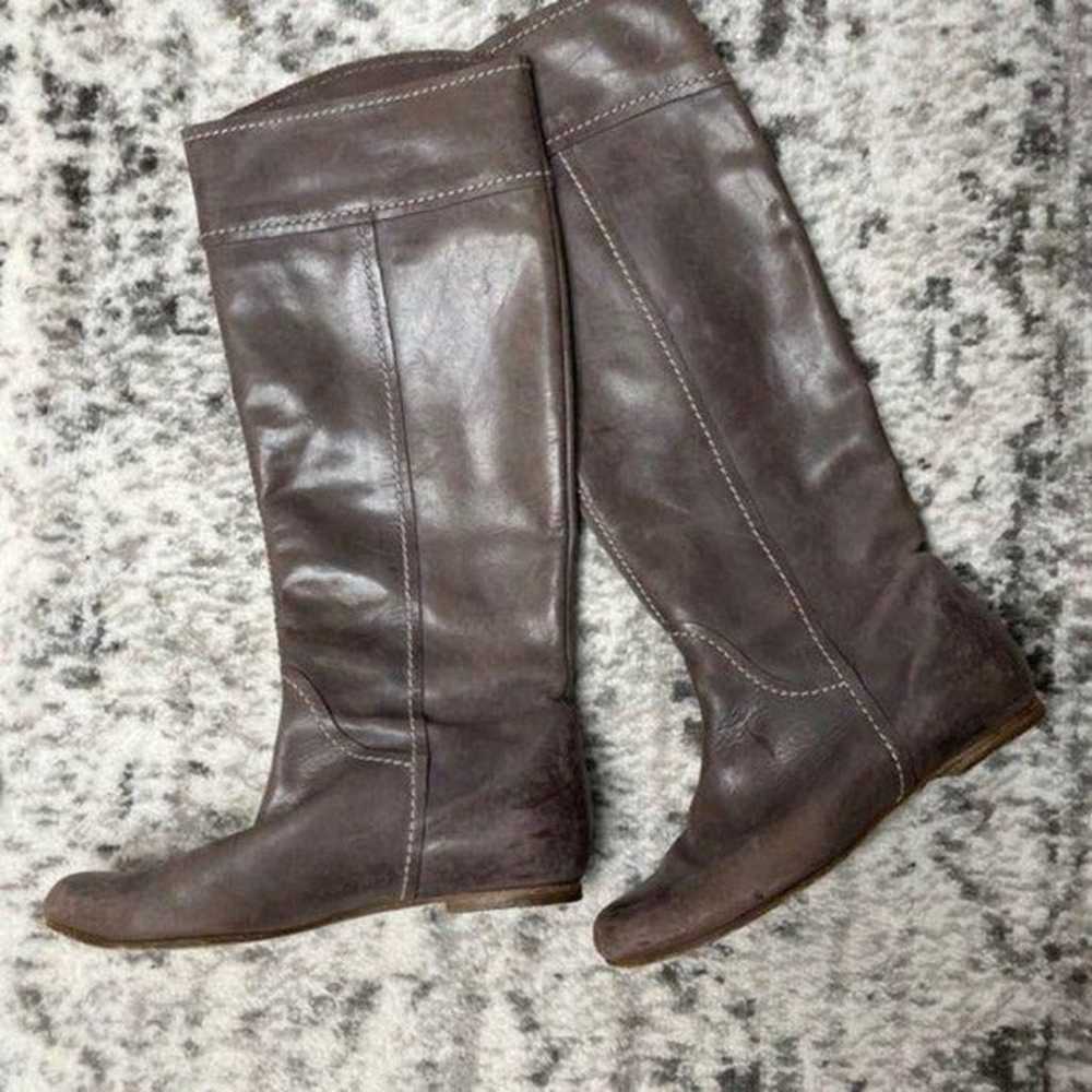 Chloe Tall Brown Leather Boots - image 1