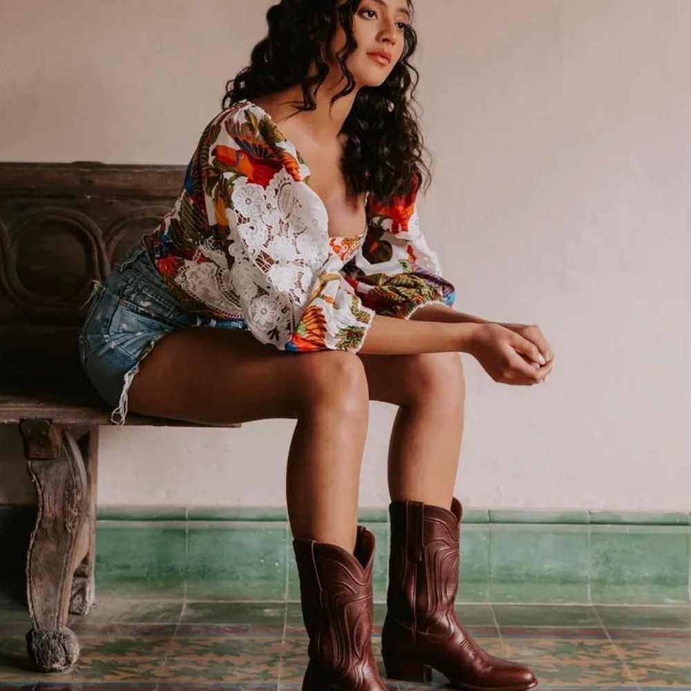 The Jamie Tecovas Brown Cowgirl Boots - image 3