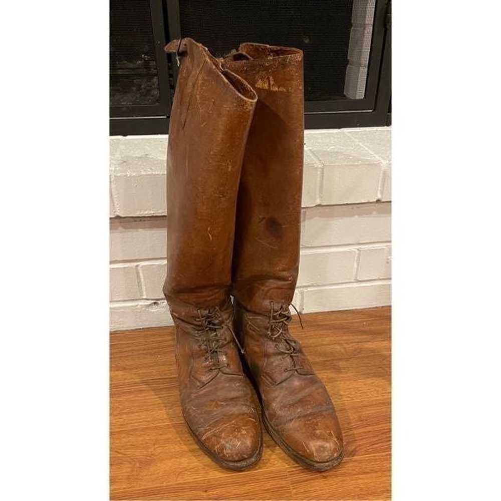 1920’s All Leather Tall Boots, Field Boots, Ridin… - image 11