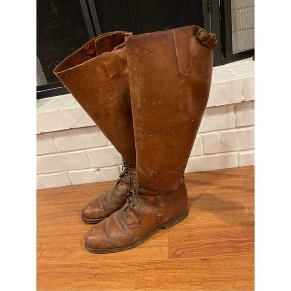 1920’s All Leather Tall Boots, Field Boots, Ridin… - image 2