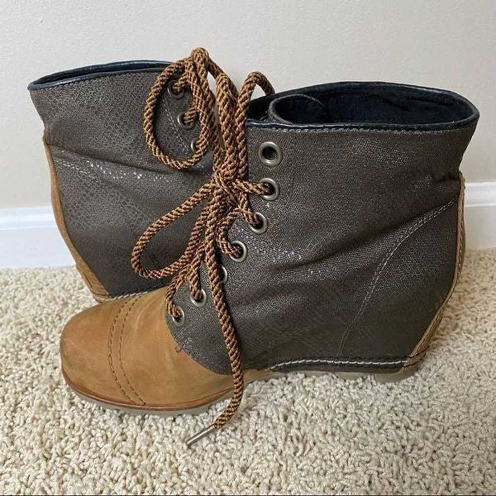 Sorel PDX Wedge Boots Lace Up Lexie Wedge Elk Cam… - image 3