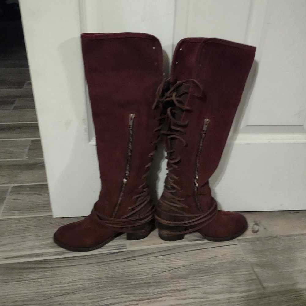 Freebird Coal Wine Suede Boots - image 1