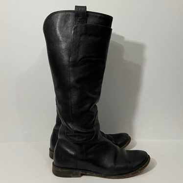 Frye Paige Black Tall Leather Riding Boots - image 1