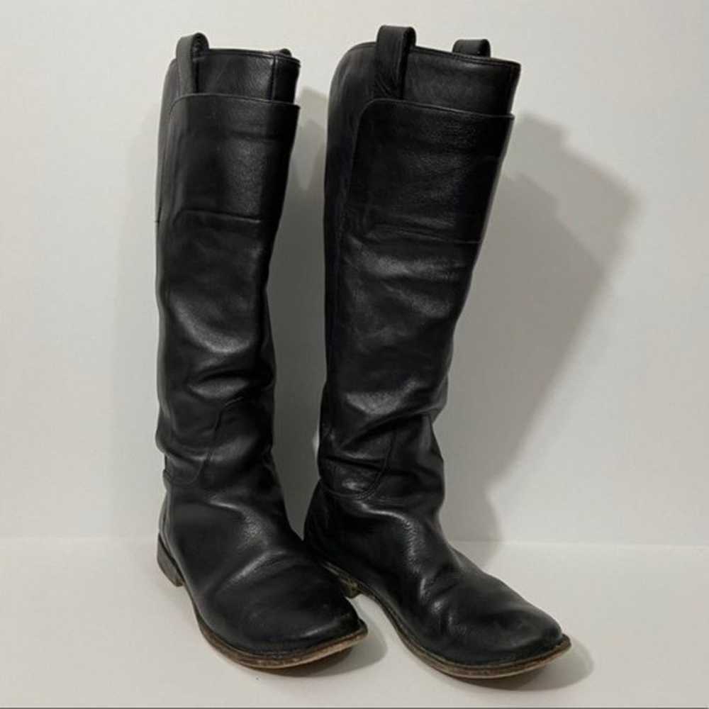 Frye Paige Black Tall Leather Riding Boots - image 2