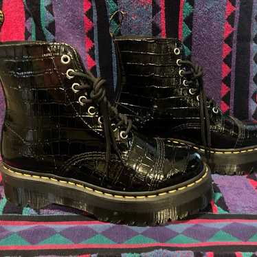 DR MARTENS Sinclair platform Patent crocodile LAD… - image 1