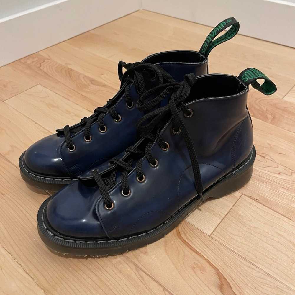 NEW Solovair Navy Ruboff Vegan Monkey Boots Unise… - image 2