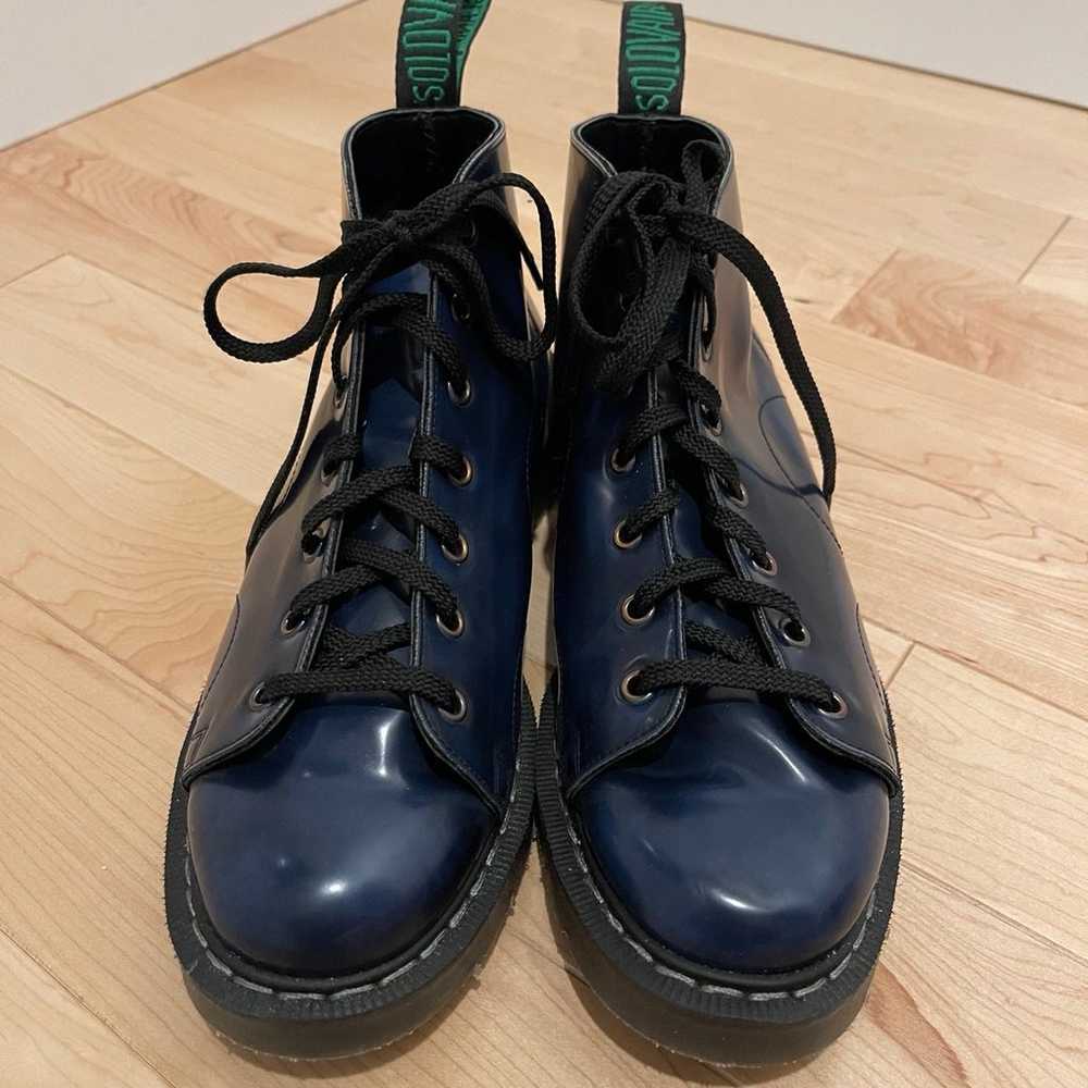 NEW Solovair Navy Ruboff Vegan Monkey Boots Unise… - image 3