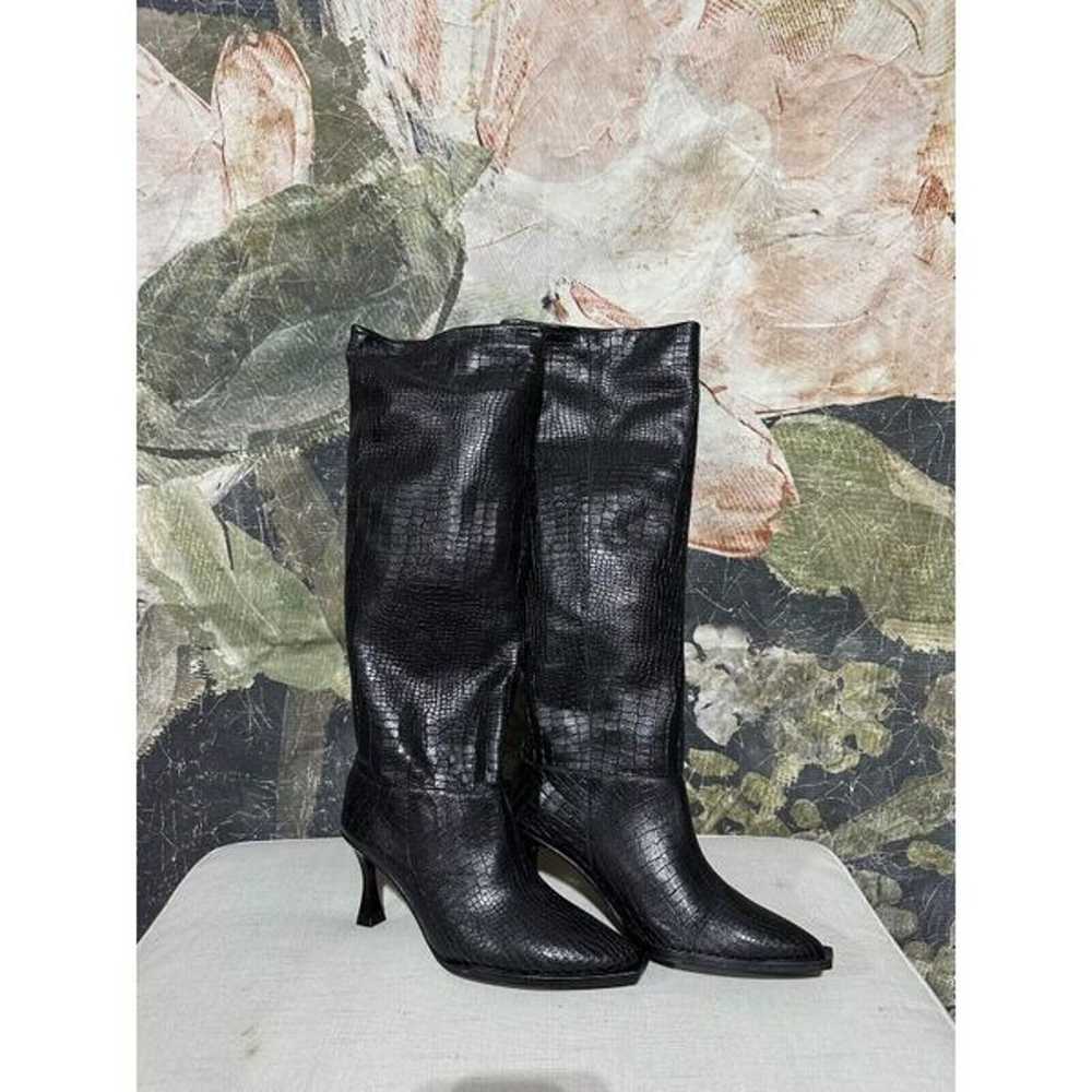 Anthropologie Croc Knee High Boots Size 36 - image 1