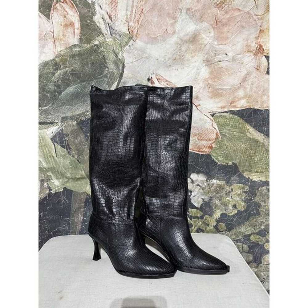 Anthropologie Croc Knee High Boots Size 36 - image 2