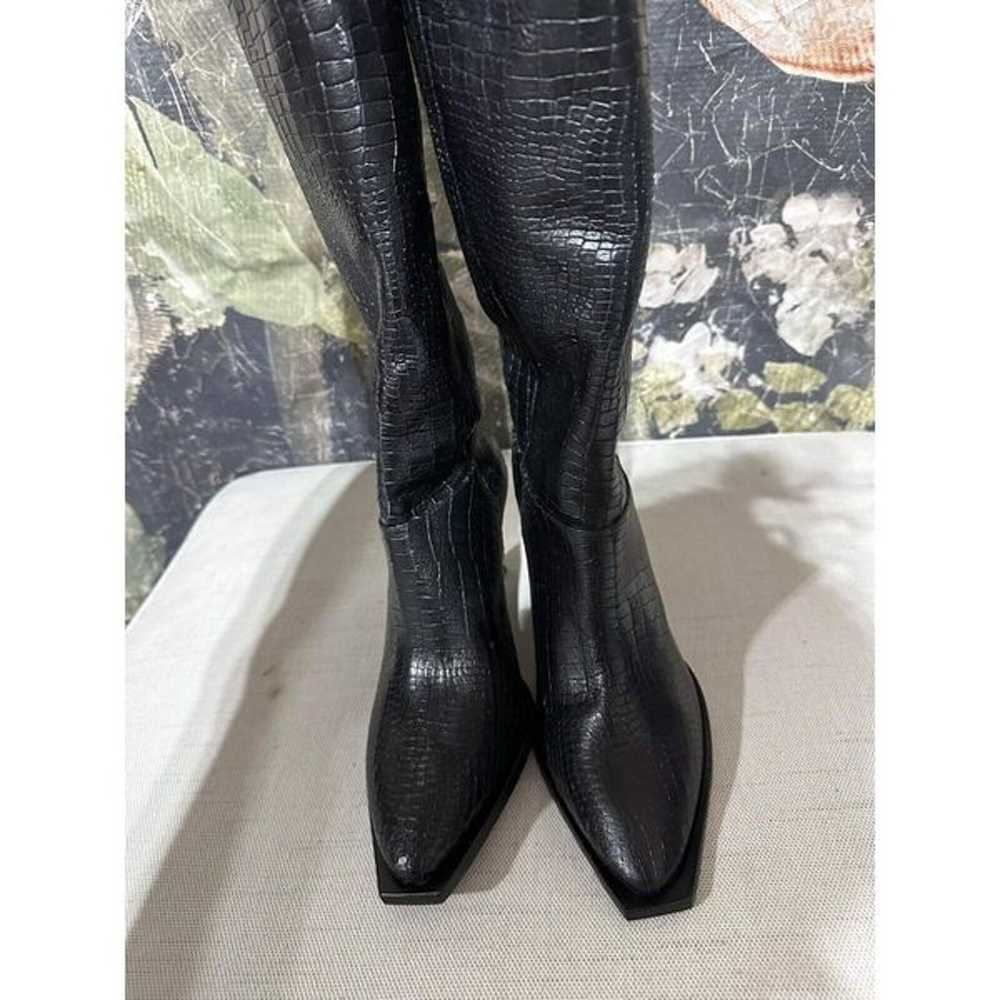 Anthropologie Croc Knee High Boots Size 36 - image 3