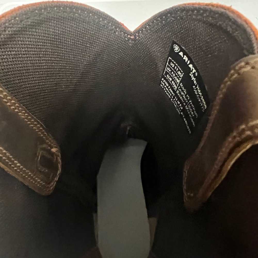 Ariat workhog boots 11.5 D dark brown and orange … - image 7