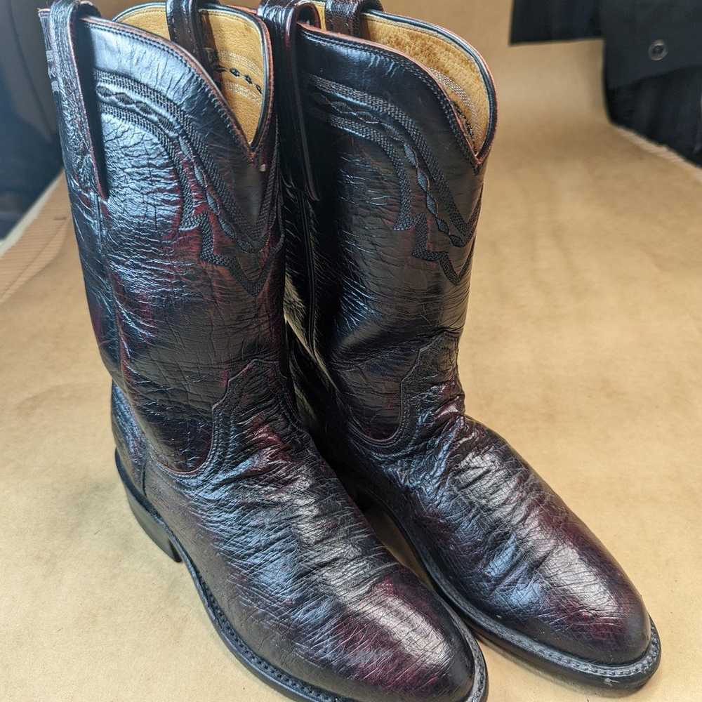 Lucchese Boots women's Sz 6.5B Exotic Genuine Bla… - image 3