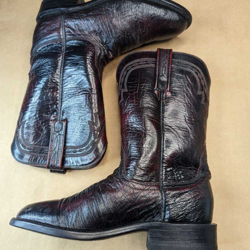 Lucchese Boots women's Sz 6.5B Exotic Genuine Bla… - image 7