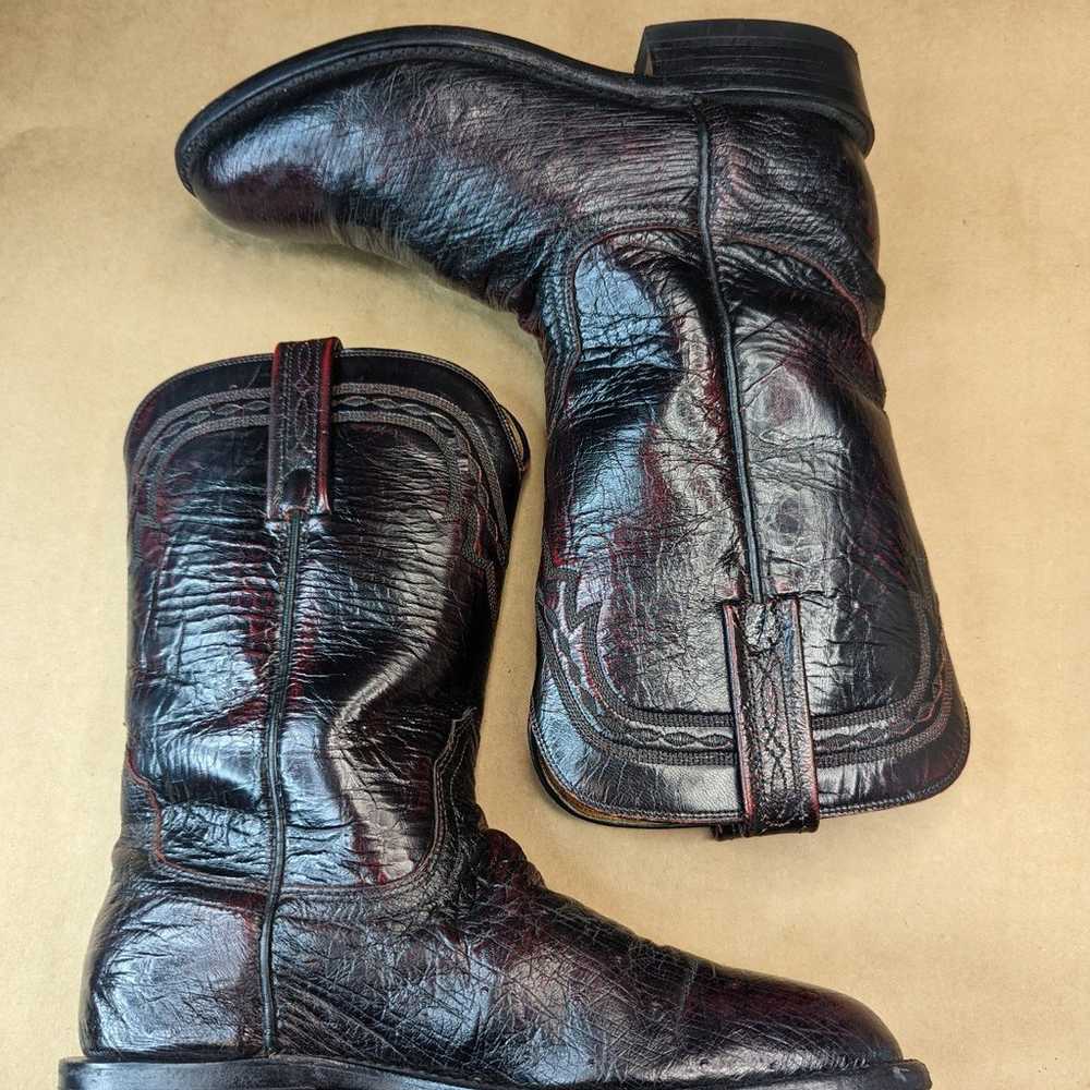 Lucchese Boots women's Sz 6.5B Exotic Genuine Bla… - image 8