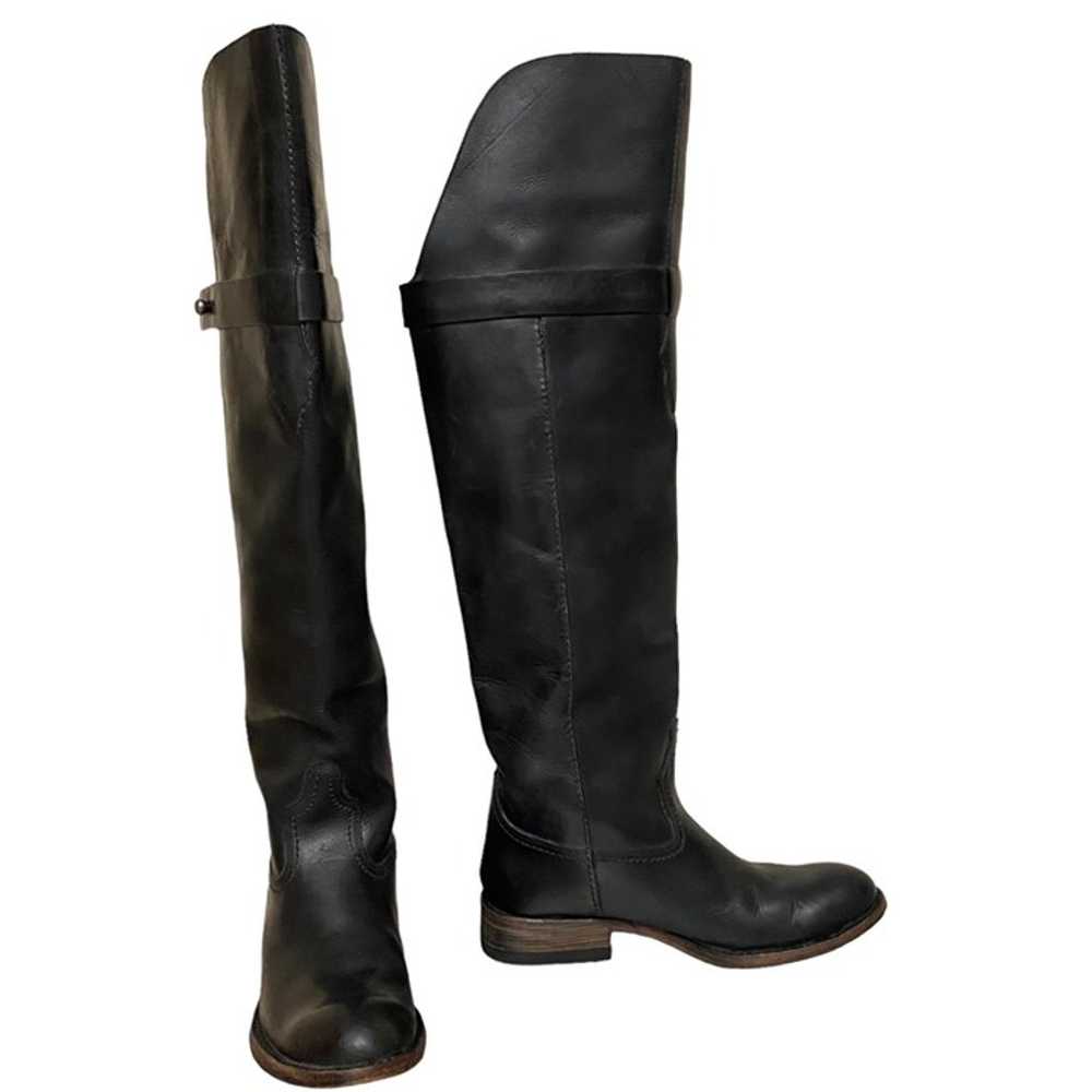 Spirit by Lucchese Black Leather Tall Riding Boot… - image 1