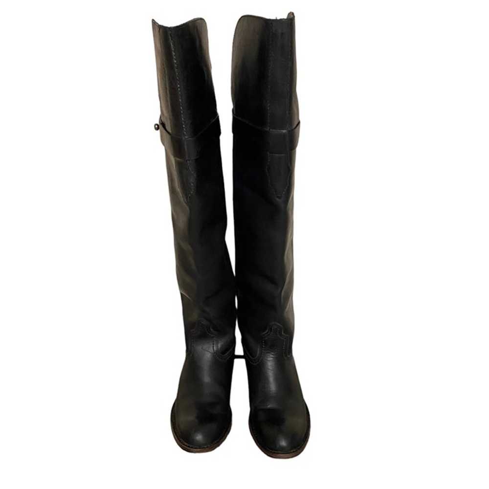 Spirit by Lucchese Black Leather Tall Riding Boot… - image 2