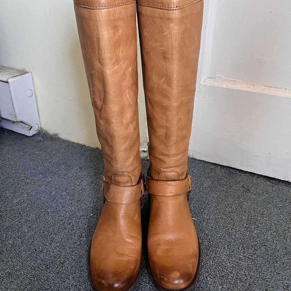 Frye Phillip Harness Vintage Tall Riding Boots Bo… - image 2